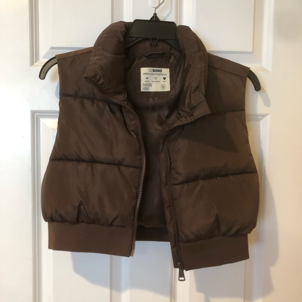 Ci Sono Chocolate Padded Vest